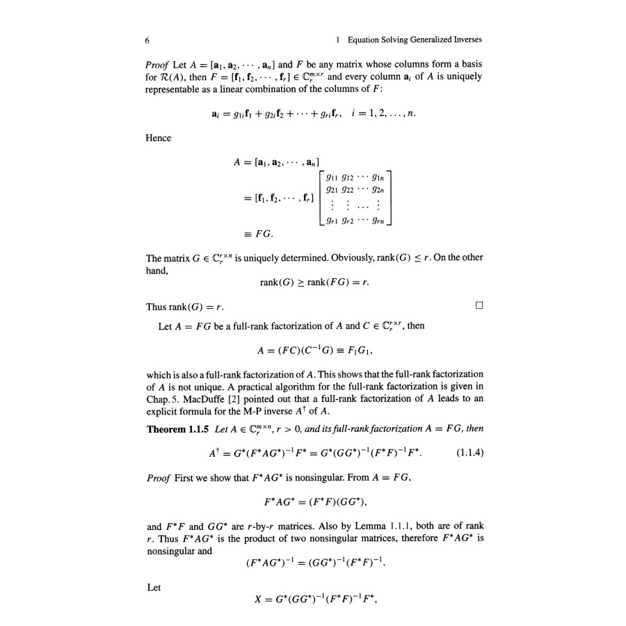 Sample pages of Mathematics Monograph Series Generalized Inverses：Theory and Computations (ISBN:9787030595645)
