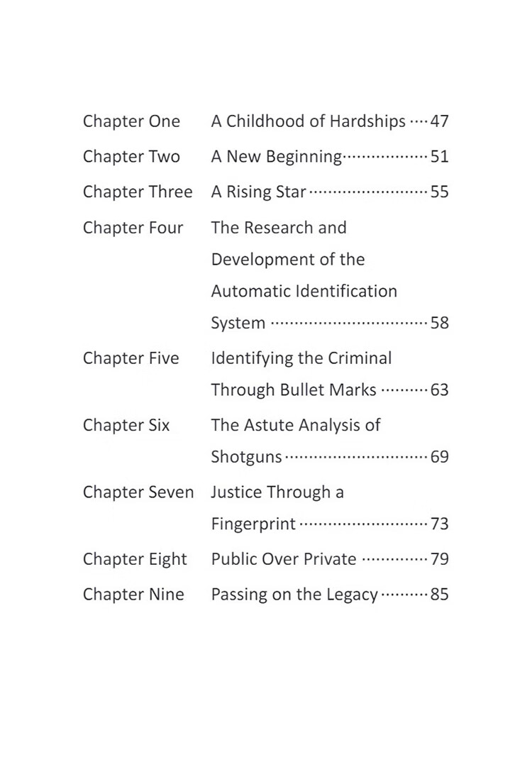 Table of contents: The Pioneers of Contemporary China: The Great Police Detective Cui Daozhi (ISBN:9787513827072)