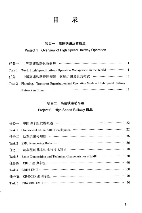 Table of contents: High Speed Railway Operation Management (ISBN:9787222201460)