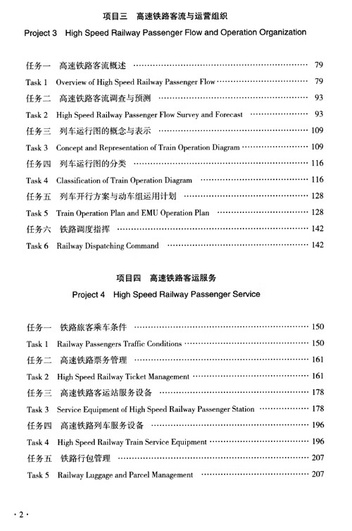 Table of contents: High Speed Railway Operation Management (ISBN:9787222201460)