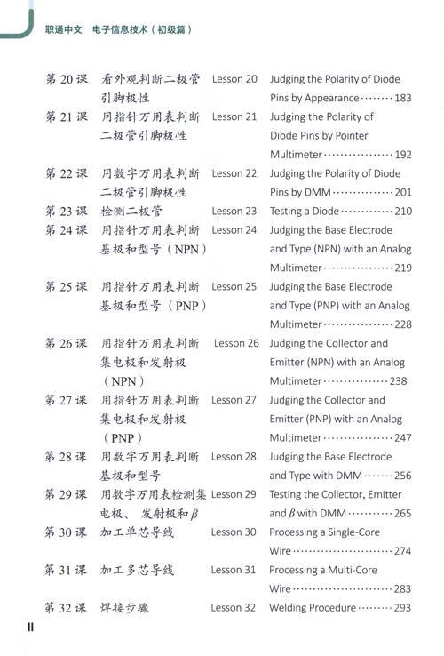 Table of contents: Access to Vocational Chinese: Electronic Information Technology Elementary (ISBN:9787561966587)