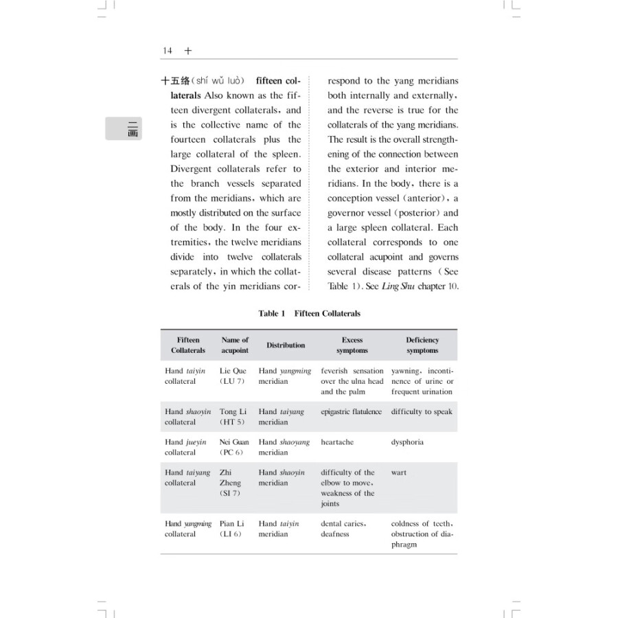 Sample pages of Chinese-English Dictionary of Common Terms in Huang Di Nei Jing (Yellow Emperor's Internal Classic) (ISBN:9787547858349)