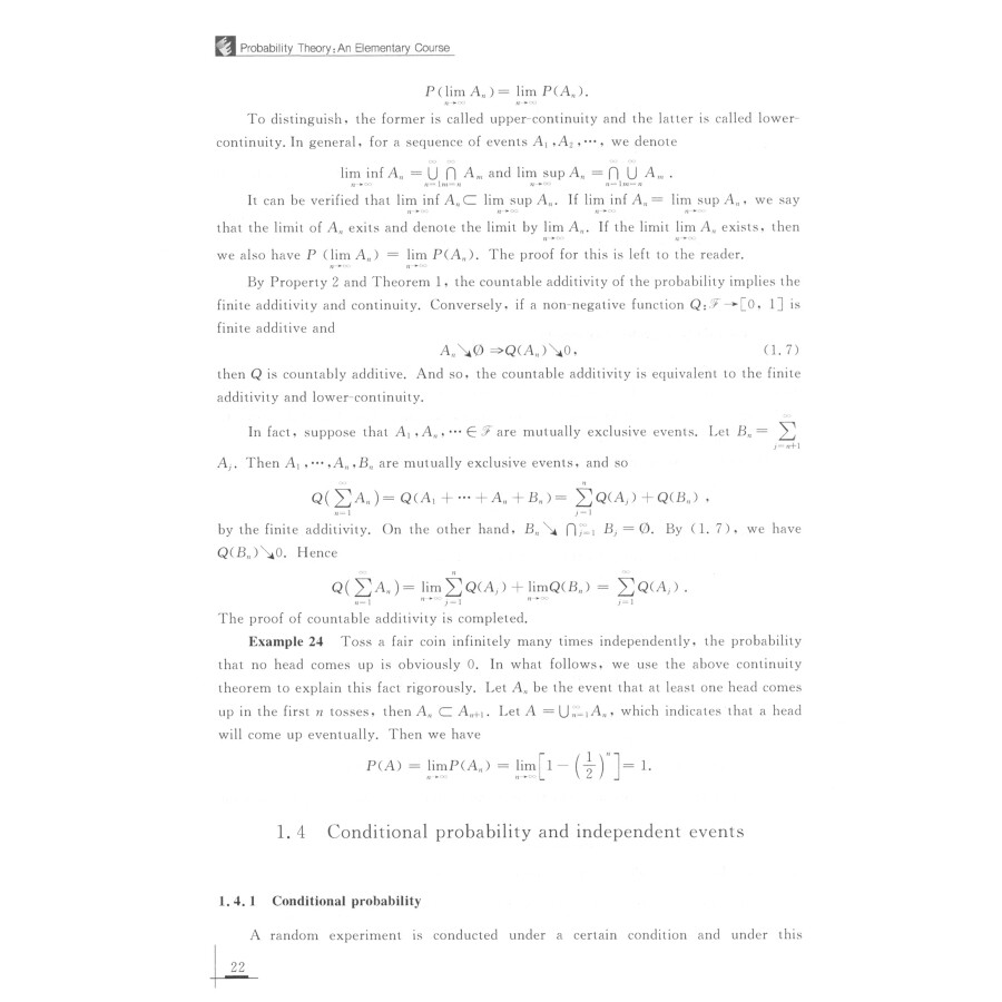 Sample pages of Probability Theory: An Elementary Course (ISBN:9787308198790)