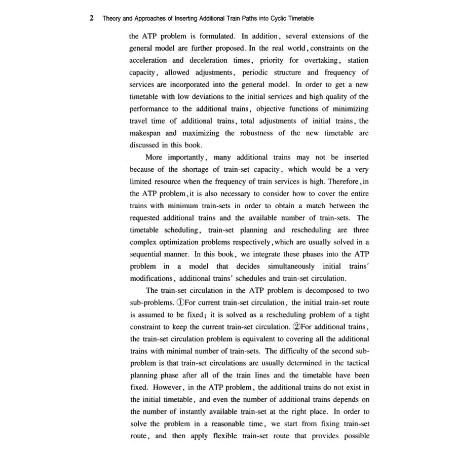 Sample pages of Theory and Approaches of Inserting Addtional Train Paths into Cyclic Timetable (ISBN:9787114173769)