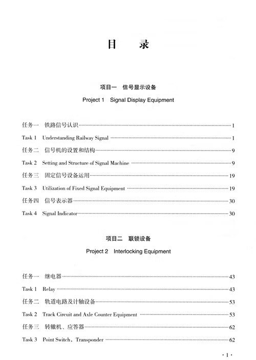 Table of contents: Railway Signal and Communication Equipment (ISBN:9787222195806)