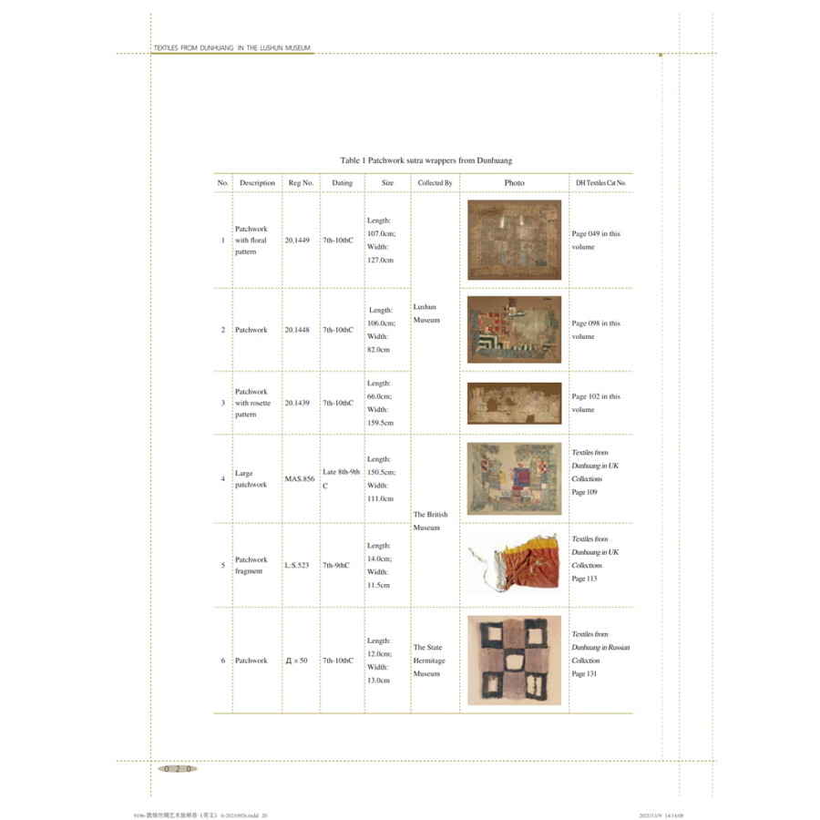 Sample pages of Textiles From Dunhuang in The Lushun Museum (ISBN:9787566919687)