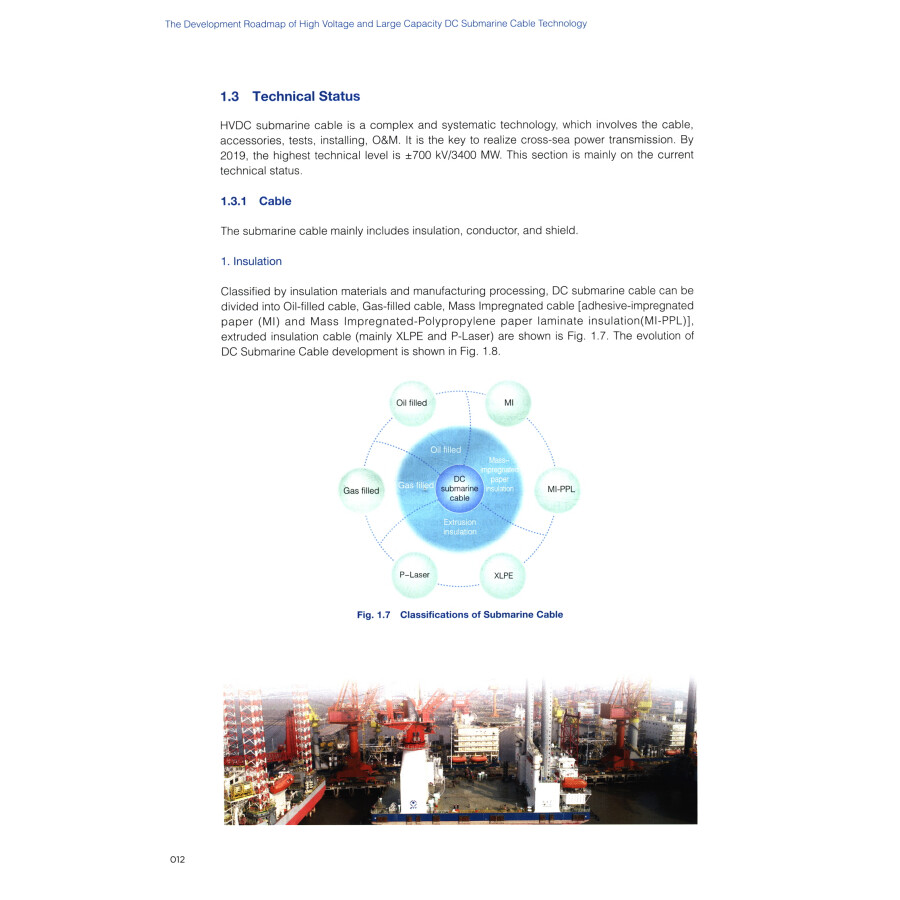 Sample pages of Series Reports of Global Energy Interconnection Key Technology: The Development Roadmap of High Voltage and Large Capacity DC Submarine Cable Technology (ISBN:9787519848828)