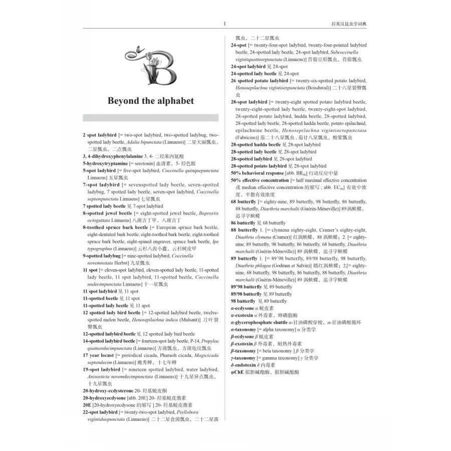 Sample pages of Latin-English-Chinese Dictionary of Entomology (2 Vols) (ISBN:9787572503061)