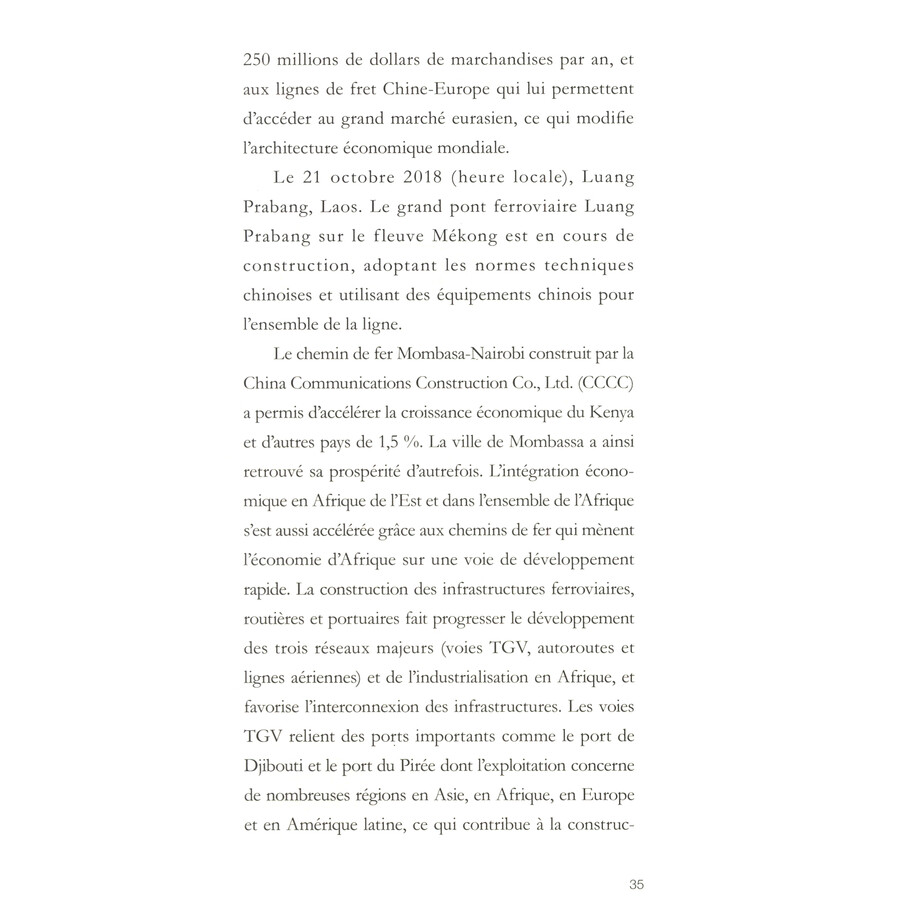 Sample pages of Dix ans de l’initiative La Ceinture et la Route: Qu'est-ce qu’elle a apporte au monde ? (ISBN:9787119135779)