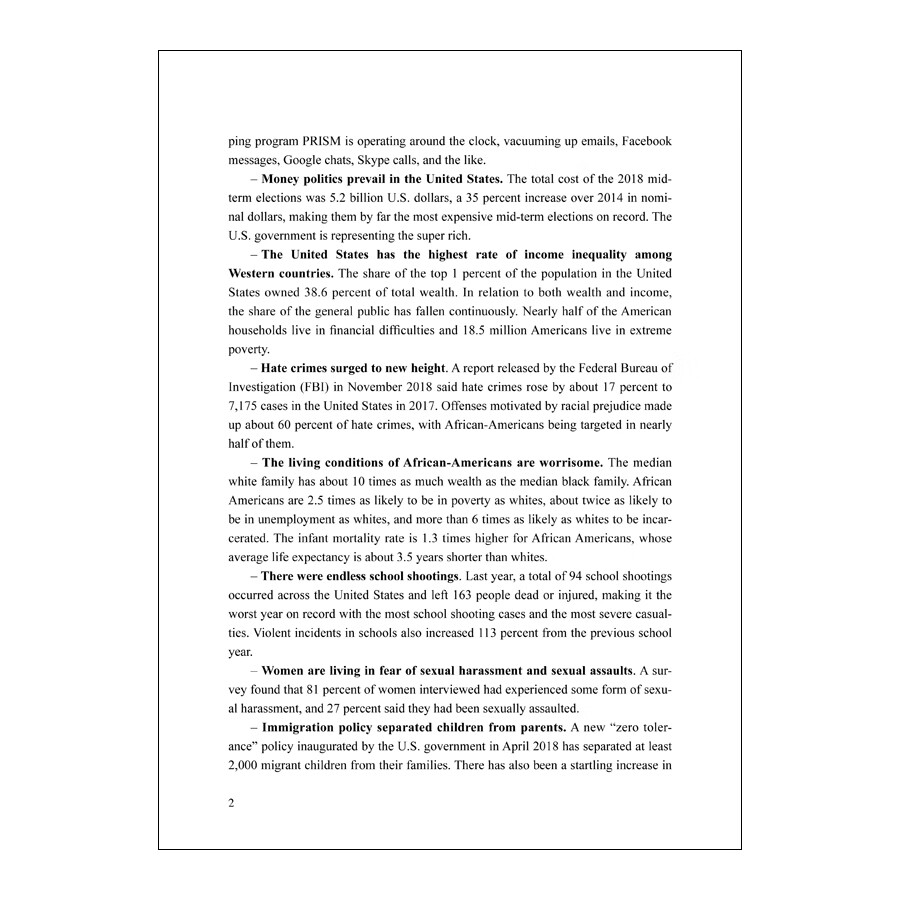 Sample pages of Human Rights Record of the United States from 2014 to 2018 (ISBN:9787508543116)