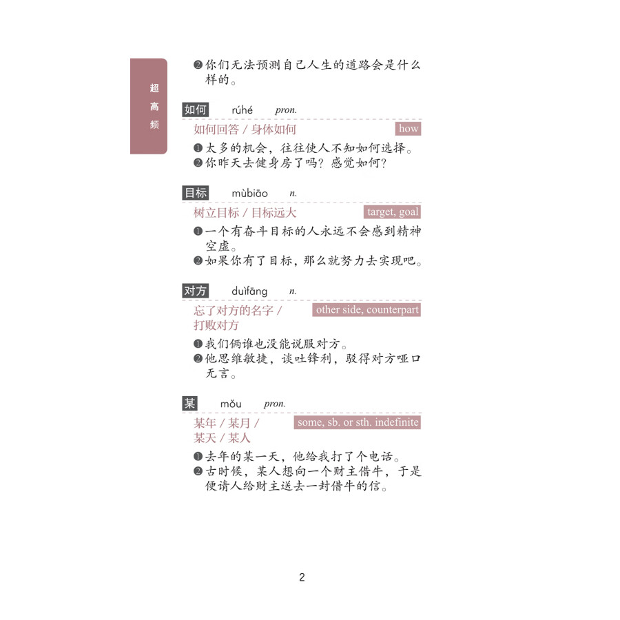 Sample pages of New HSK Vocabulary Graded by Frequency (Grade 5) (ISBN:9787513824842)