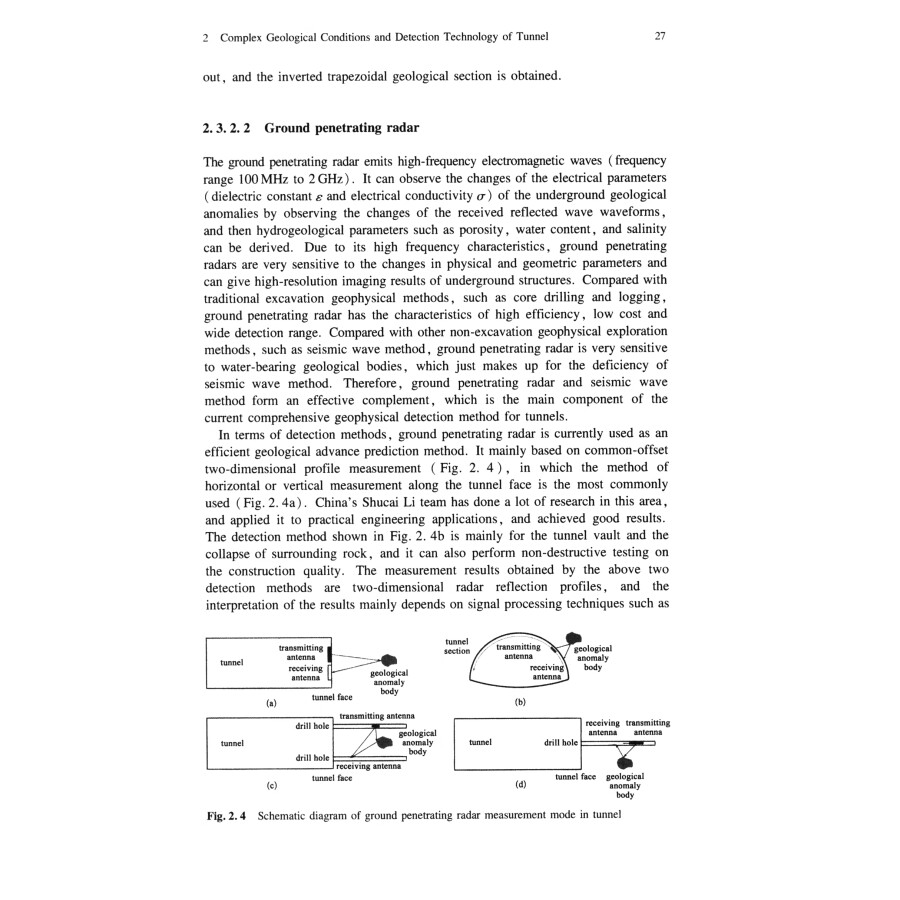 Sample pages of Key Technologies for Tunnel Construction Under Complex Geological and Environmental Conditions: Three-Dimensional Exploration Technology of Tunnel Geology (ISBN:9787547839508)