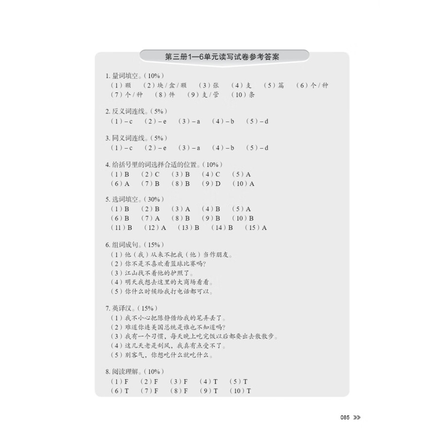 Sample pages of New Contemporary Chinese: Teacher's Book 3 (ISBN:9787513822459)