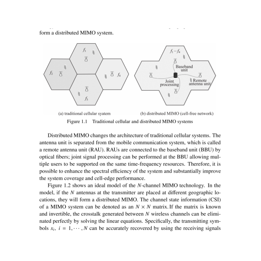 Sample pages of Distributed MIMO and Cell-Free Mobile Communication (ISBN:9787030664532)
