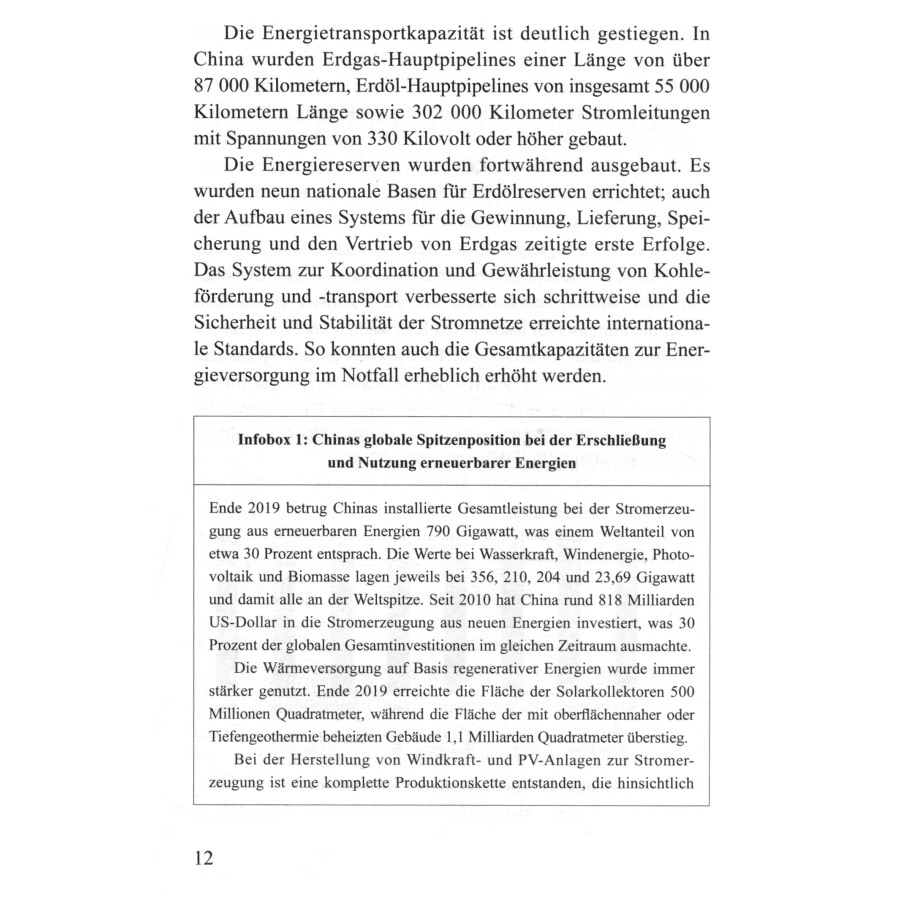Sample pages of Chinas Energieentwicklung im neuen Zeitalter (ISBN:9787119126005)