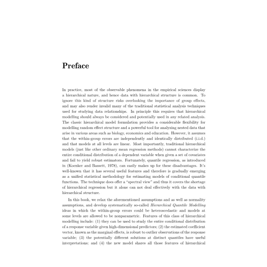 Sample pages of Hierarchical Quantile Modeling: Theory, Methodology and Applications (ISBN:9787030699039)