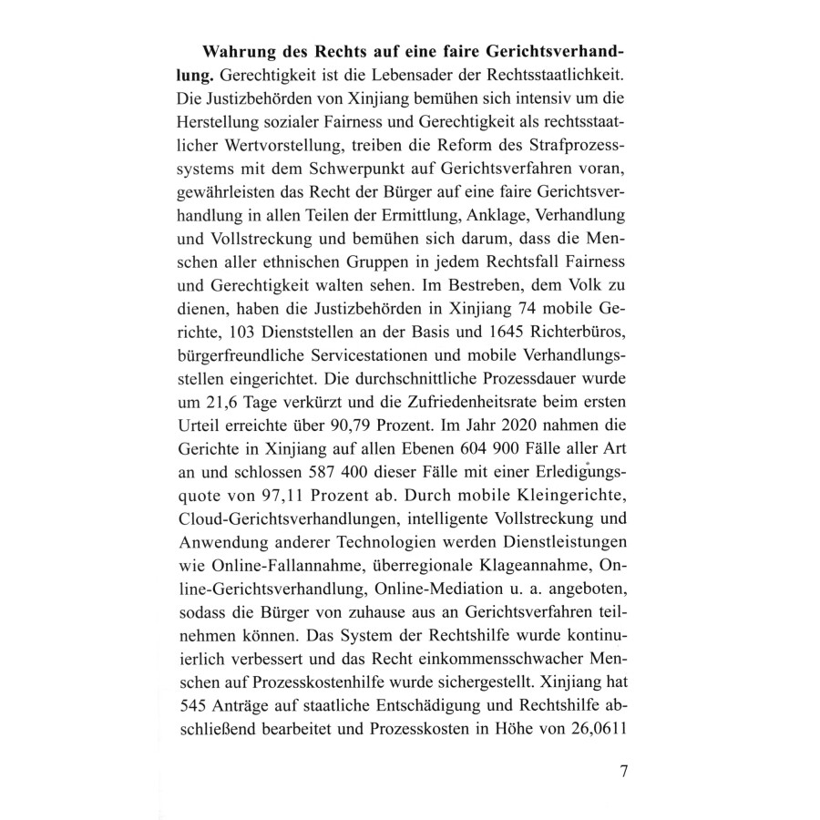 Sample pages of Gewährleistung gleicher Rechte Fur alle Volksgruppen in Xinjiang (ISBN:9787119127316)