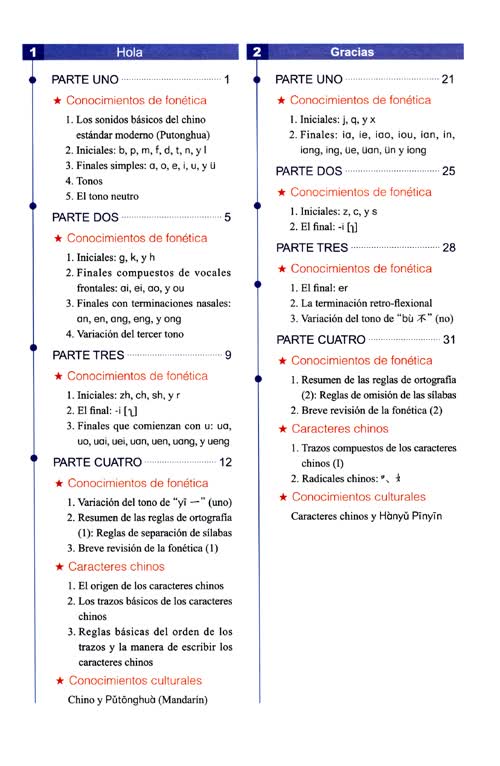 Table of contents: El nuevo libro de chino práctico (Tercera edición) - Libro de texto 1 (ISBN:9787561957493)