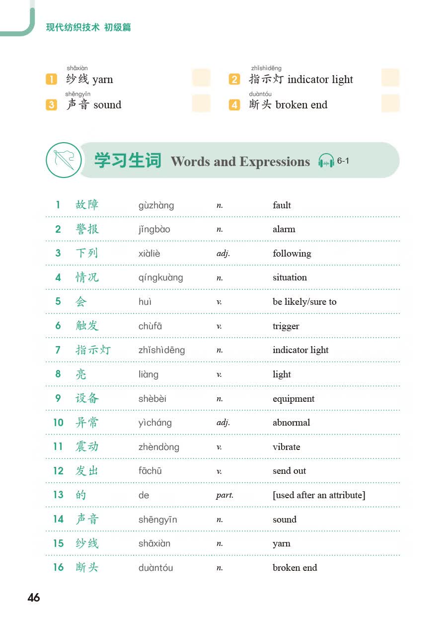 Sample pages of Access to Vocational Chinese: Modern Textile Technology Elementary (ISBN:9787521373417)