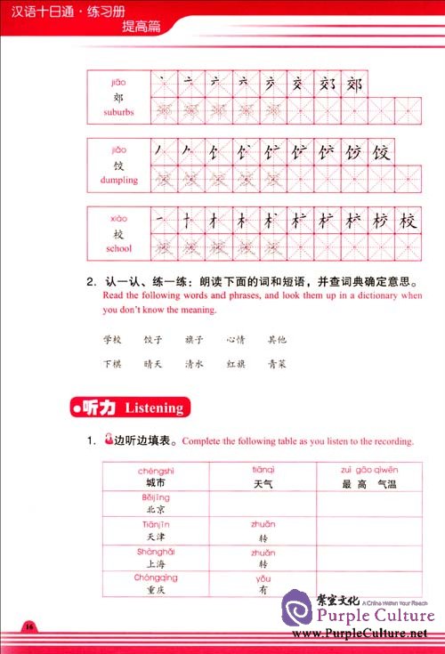 Sample pages of Chinese in 10 Days Intermediate Level 3 Workbook (ISBN:9787100064859)