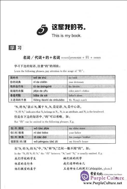 Sample pages of A Chinese Grammar for Foreign Learners 1 (ISBN:9787561922149)