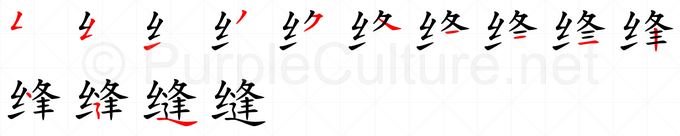 Chinese Word 缝 Talking Chinese English Dictionary Chinese Word 缝 Talking Chinese English Dictionary